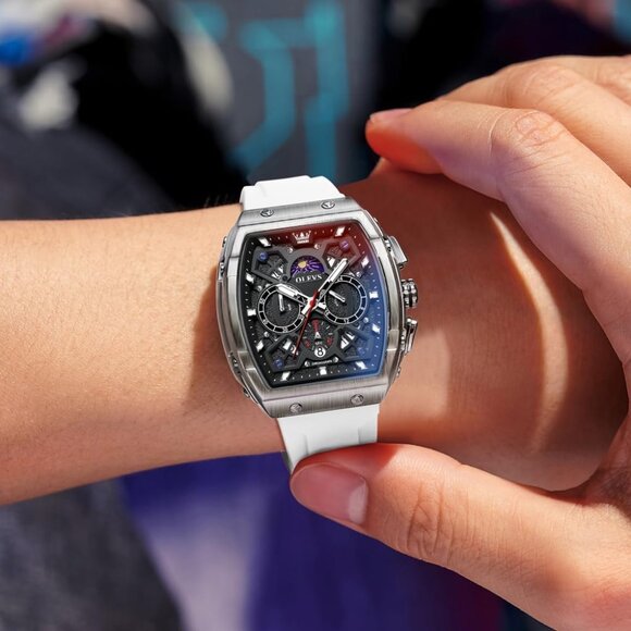 ⚡Watches for Men Waterproof Analog Quartz Chronograph Business Casual Dress - Picture 4 of 9